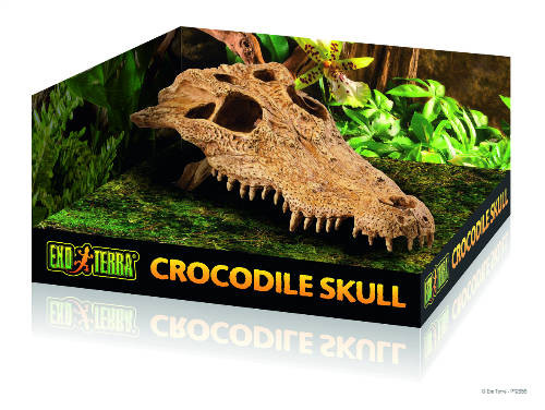 Hagen Exo Terra Crocodile Skull Búvóhely Hüllők részére 12x22x8cm