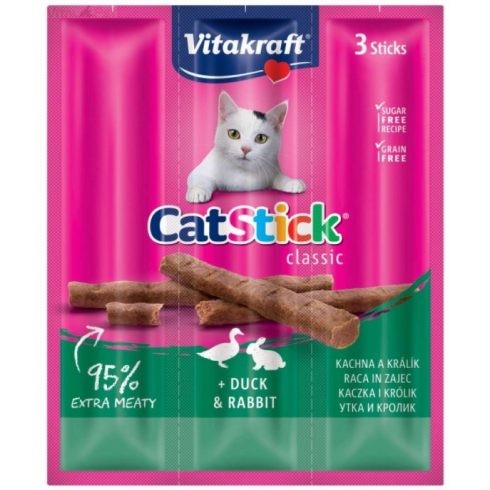 Vitakraft Cat Stick Mini Jutalomfalat nyúl kacsa 3x6g