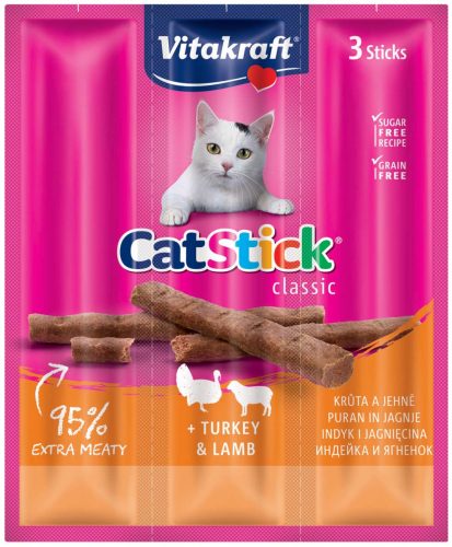 Vitakraft Cat Stick Mini Jutalomfalat pulyka bárány  3x6g