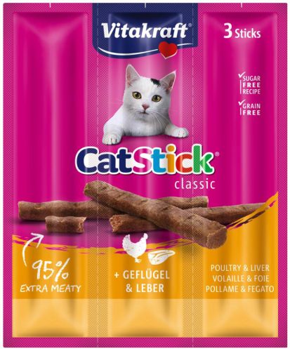 Vitakraft Cat Stick Mini Jutalomfalat szárnyas máj  3x6g