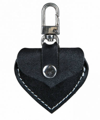 Trixie Leather Tag bőr címtartó tok fekete  5,5x5cm