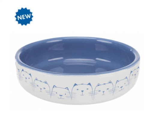 Trixie Ceramic Bowl  fehér&kék  0,3l /Ø11cm