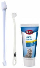 Trixie Dental Fogkefe és fogkrém szett macska