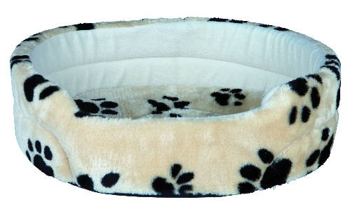 Trixie Charly ovális peremes fekhely bézs mintás kutyáknak 43x38cm