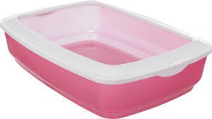 Trixie  peremes macska wc  pink/fehér  37x15x47cm