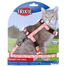 Trixie macskahám és póráz - szabadon állítható 27–45 cm/10 mm, 1,20 m