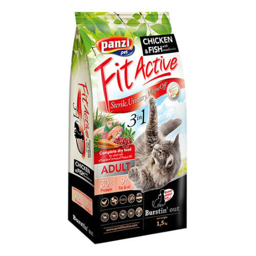 Panzi FitActive 3in1 Sensitive Cat Adult baromfi, hal 1,5kg