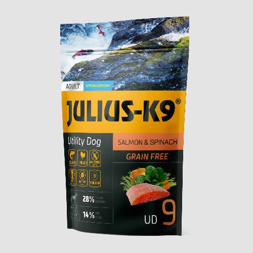 Julius-K9 Utility Dog Hypoallergenic Salmon&spinach Adult 340g