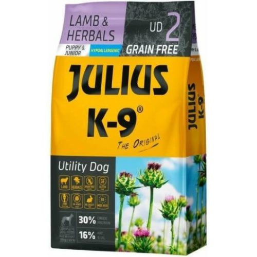 Julius-K9 Utility Dog Hypoallergenic Lamb,herbals Puppy 3kg