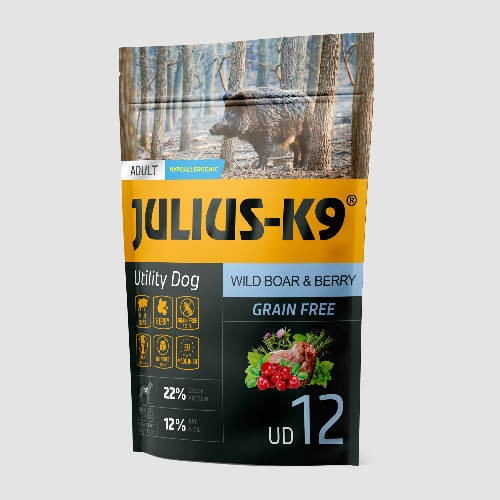 Julius-K9 Utility Dog Hypoallergenic Wild boar,berry Adult  340g